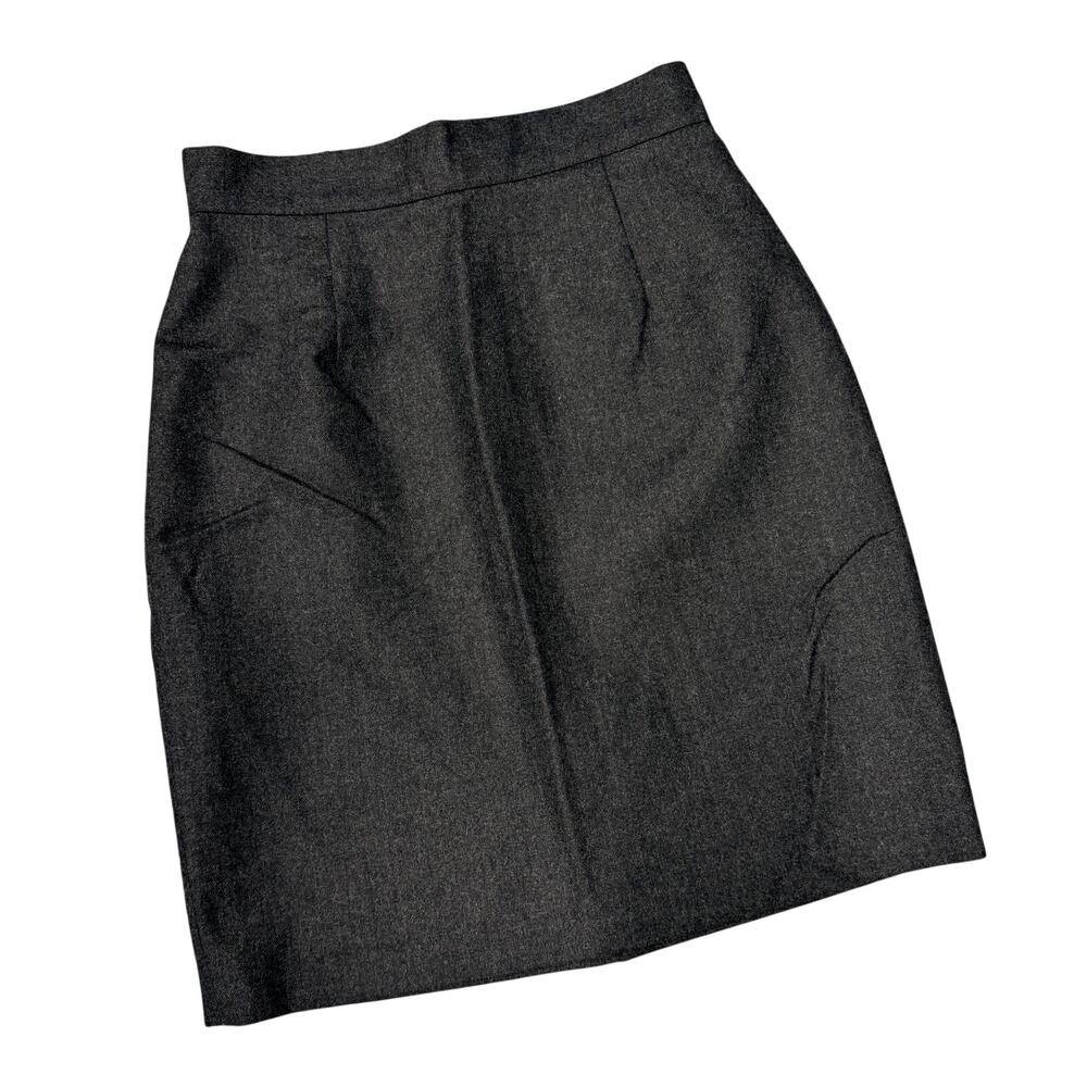 United Colors of Benetton Pencil Skirt 40 Gray Pure New Wool
